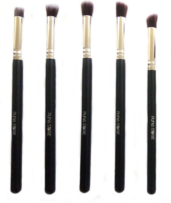 

Puna Store 5 piece Eye Shadow Brush Set (Black+Silver)(Pack of 1)