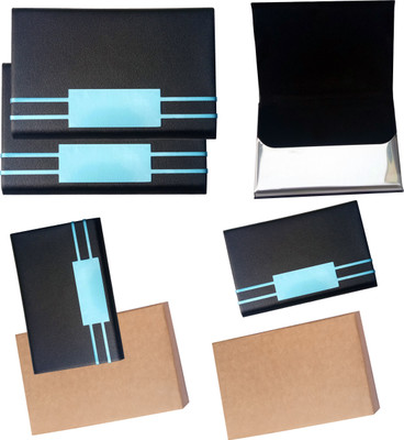 

Printmystic.com 10 Card Holder(Set of 5, Silver, Black)
