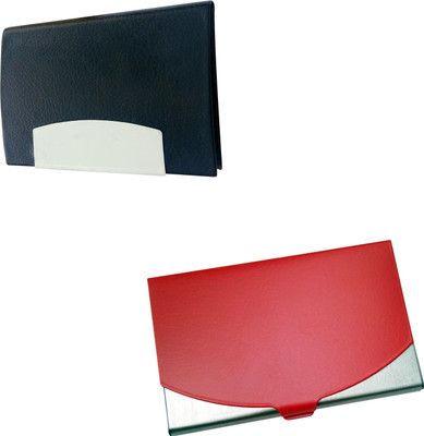 

Printmystic.com 10 Card Holder(Set of 2, Silver, Red, Black)