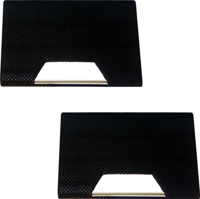 

Printmystic.com 10 Card Holder(Set of 2, Black, Silver)