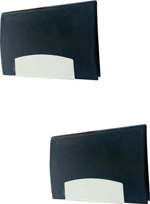 

Printmystic.com 10 Card Holder(Set of 2, Black, Silver)