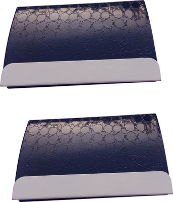 

Printmystic.com 10 Card Holder(Set of 2, Black, Silver)