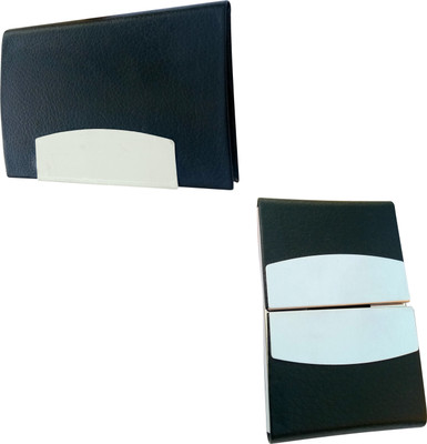 

Printmystic.com 10 Card Holder(Set of 2, Black, Silver)