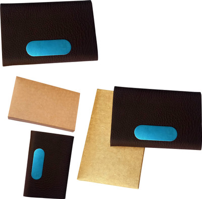 

Printmystic.com 10 Card Holder(Set of 3, Brown)