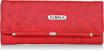 

Aisna Women Casual Red Artificial Leather Wallet