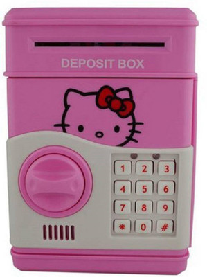

Goyal Traders Hello Kitty ATM Machine Money Safe Coin Bank(Pink)