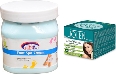

Pink Root Gold Cream 500ml and JOLEN Aloe Vera Bleach Crème 18g(Set of 2)