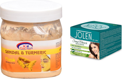 

Pink Root Papaya Gel 500ml and JOLEN Aloe Vera Bleach Crème 18g(Set of 2)
