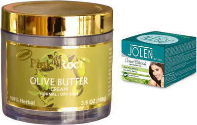 

Pink Root Sweet Lemon Butter Cream 100gm and JOLEN Aloe Vera Bleach Crème 18g(Set of 2)