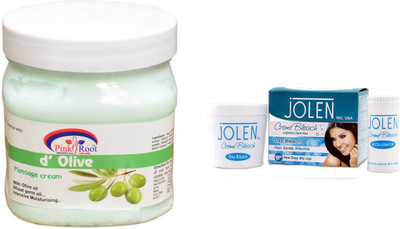

Pink Root Fruit Scrub 500ml and JOLEN Oxy Bleach Crème 35g(Set of 2)