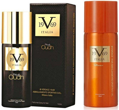 

Versace Prive Oudh Perfumed Spray 150 ml With Romance Body Spray 150 ml(Set of 2)