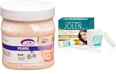 

Pink Root Pearl Scrub 500ml and JOLEN Gold Bleach Crème 18g(Set of 2)