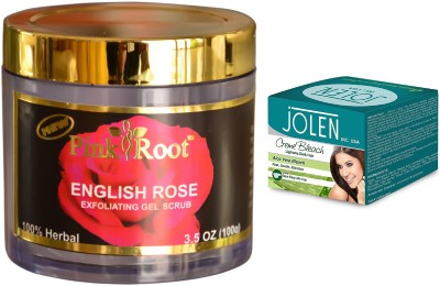 

Pink Root English Rose 100gm and JOLEN Aloe Vera Bleach Crème 18g(Set of 2)