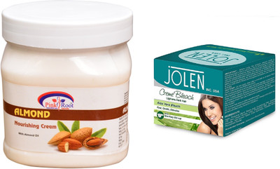 

Pink Root Fruit Skin Cream 500ml and JOLEN Aloe Vera Bleach Crème 18g(Set of 2)