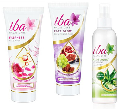 

iba halal fainess face wash, face spray & brightening mask combo(Set of 3)