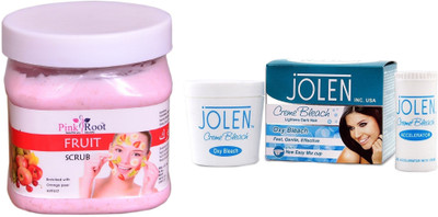 

Pink Root Foot Spa Cream 500ml and JOLEN Oxy Bleach Crème 35g(Set of 2)