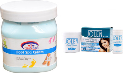 

Pink Root Gold Cream 500ml and JOLEN Oxy Bleach Crème 35g(Set of 2)