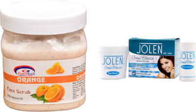 

Pink Root Orange Scrub 500ml and JOLEN Oxy Bleach Crème 35g(Set of 2)