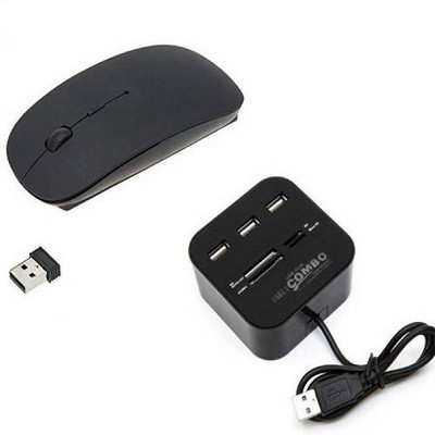 

techdeal USB COMBO HUB 3 PORT CARD READER WITH 2.4GHZ Ultra slim mouse Combo Set
