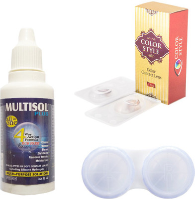 

Color Style (Brown) Colored Contact Lenses Quaterly Contact Lens(0, Brown, Pack of 3)