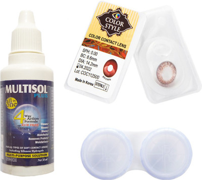 

Color Style (Brown) Colored Contact Lenses Half-yearly Contact Lens(0, Brown, Pack of 3)