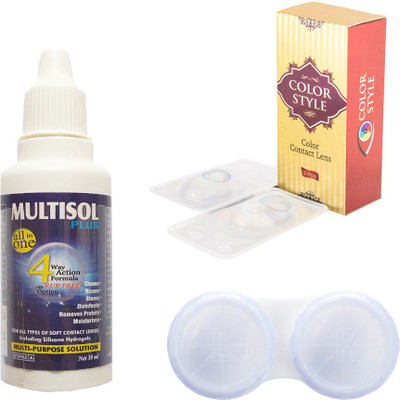 

Color Style (Sky Blue) Colored Contact Lenses Quaterly Contact Lens(0, Sea Blue, Pack of 3)