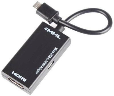 

Microware Micro USB HDMI Cable MHL HDMI Adapter(Compatible with Mobile, Laptop, Tablet, Mp3, Gaming Device, Black)