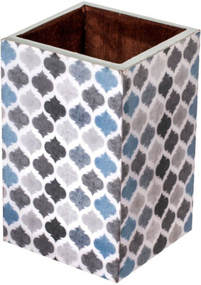 

Scrafts 1 Compartments Wooden Pen Holder(Grey)