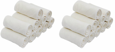 

Babymoon ( Pack of 20 ) (0-6 Months) Ultrathin Wetfree Microfiber Washable Cotton Cloth Diaper Nappy Insert … - M(20 Pieces)