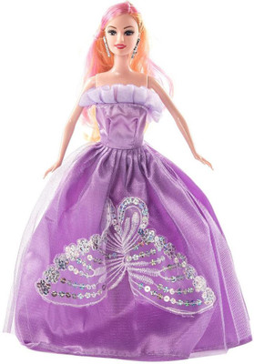Tokenz Stylish Doll in Purple Gown(Purple)