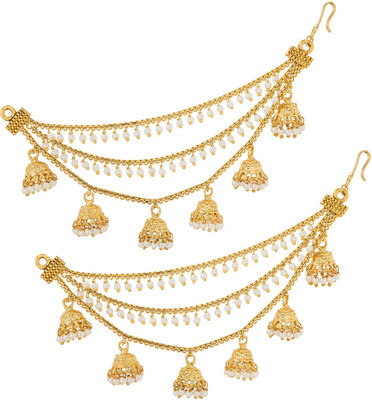 

Luxor Ethnic Set Hair Chain(Gold, White)