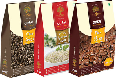 

Oosh Brown Flax Seeds, Chia Seeds, Quinoa Seeds(750 g, Pack of 3)