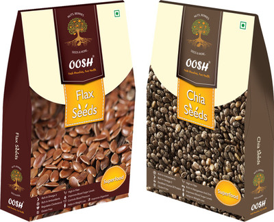 

Oosh Brown Flax Seeds, Chia Seeds(1000 g, Pack of 2)