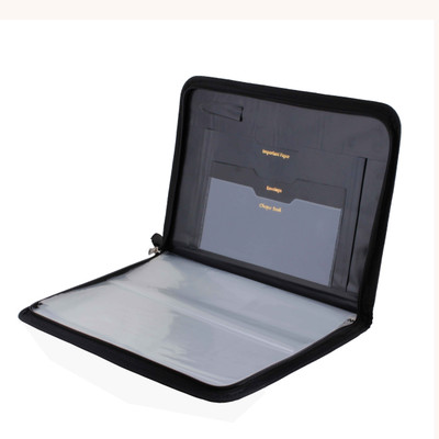 

ZesTale Premium Leatherette Document folder(Set Of 1, Black)