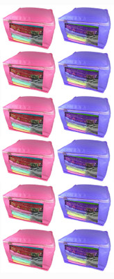

Afrose High Quality Multipurpose Plain 6 pcs Pink and 6 PC Blue Saree Cover Capacity 10-15 Units Saree/Blouse Each(Pink, Purple)