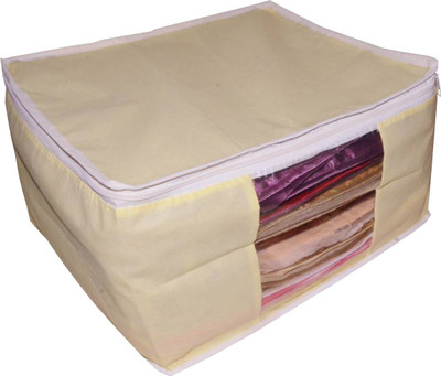 

Afrose High Quality Multipurpose Non-Woven Plain 10inch Saree Cover 1PC Capacity 10-15 Units Saree/Blouse Each(Cream)
