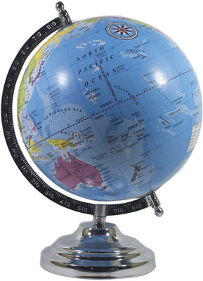 

Electrobot Medium Size Rotating World Globe With Wooden Stand For Table, Bookshelf, Shelf, Wall Ledge, Decorative And Educational For Kids 8" (BLUE) Desk and table top World World Globe(Medium Blue)