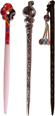 

SHUKRIIA Combo of Multi Color Juda Sticks Bun Stick(Multicolor)