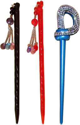 

DILL Combo of Multi Color Juda Sticks Bun Stick(Multicolor)