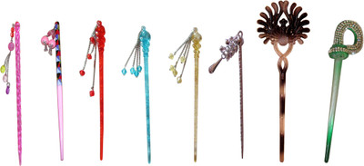

GIOP Combo of Multi Color Juda Sticks Bun Stick(Multicolor)
