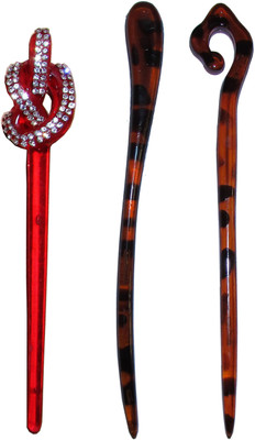 

HOOKIR Combo of Multi Color Juda Sticks Bun Stick(Multicolor)