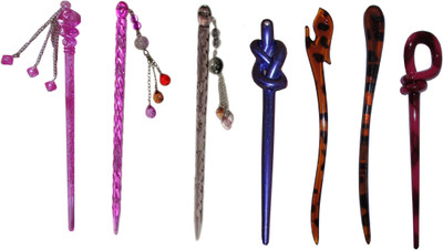 

KAPU Combo of Multi Color Juda Sticks Bun Stick(Multicolor)