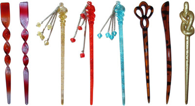 

DIOPOP Combo of Multi Color Juda Sticks Bun Stick(Multicolor)