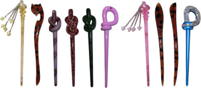 

SHIP Combo of Multi Color Juda Sticks Bun Stick(Multicolor)