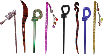 

MUSHK Combo of Multi Color Juda Sticks Bun Stick(Multicolor)