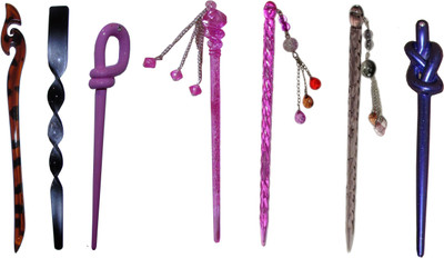 

NIRALA Combo of Multi Color Juda Sticks Bun Stick(Multicolor)