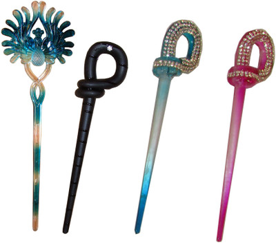 

MUSHK Combo of Multi Color Juda Sticks Bun Stick(Multicolor)