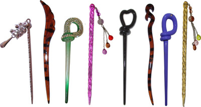 

DIOPOP Combo of Multi Color Juda Sticks Bun Stick(Multicolor)
