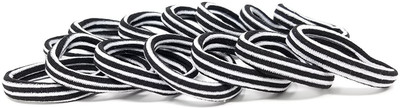 

Rbasics white black Soft fabric rubberbands For Women (pack of 50) Rubber Band(Multicolor)