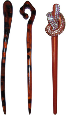 

CHANDA Combo of Multi Color Juda Sticks Bun Stick(Multicolor)
